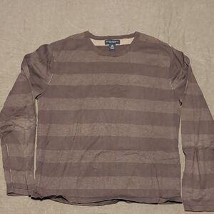 Banana Republic Brown Striped Long Sleeve Sweater